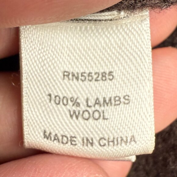 EUC Men's EXPRESS 100% Lambs Wool Full 2-Way Zip Sweater Brown | Size‎ Small - Picture 9 of 11